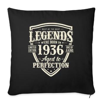 1936 Birthday Legend - Sofa pillowcase 17,3'' x 17,3'' (45 x 45 cm) - black - Front