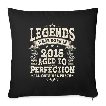 Année d’anniversaire légendaire 2015 - Housse de coussin décorative 45 x 45 cm - noir - Devant
