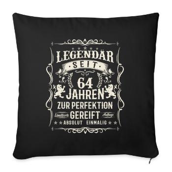 Legendär seit 64 Jahren - Sofakissenbezug 45 x 45 cm - Schwarz - Vorne