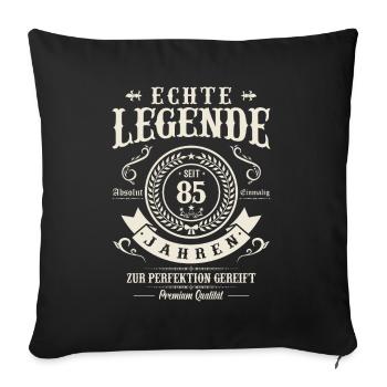Vintage 85 Jahre Echte Legende - Sofakissenbezug 45 x 45 cm - Schwarz - Vorne