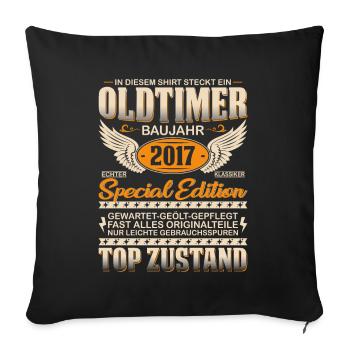 Vintage Schatz 2017 - Sofakissenbezug 45 x 45 cm - Schwarz - Vorne