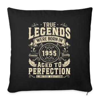 1955 - Legend Year - Sofa pillowcase 17,3'' x 17,3'' (45 x 45 cm) - black - Front