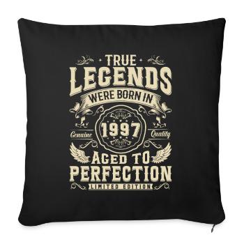 Legendary since '97 - Sofa pillowcase 17,3'' x 17,3'' (45 x 45 cm) - black - Front