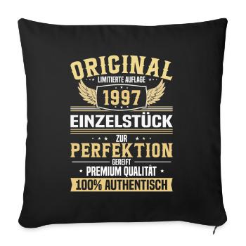 Vintage Geburtstagsgeschenk 26/27, Limitiert '97 - Housse de coussin décorative 45 x 45 cm - noir - Devant