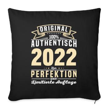 Geschenkideen: Authentisch und Zeitlos 2022 - Sofakissenbezug 45 x 45 cm - Schwarz - Vorne