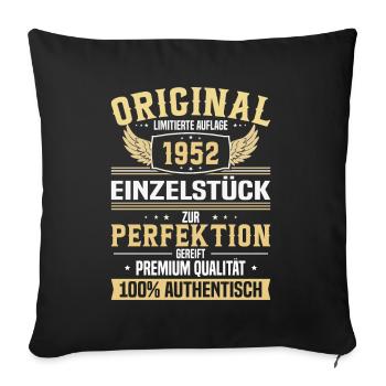 Vintage Original 1952 Limitierte Auflage - Sofakissenbezug 45 x 45 cm - Schwarz - Vorne