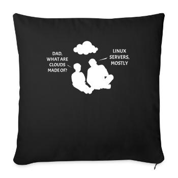 Linux Server Cloudscape - Sofa pillowcase 17,3'' x 17,3'' (45 x 45 cm) - black - Front