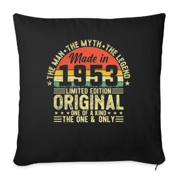 Vintage Legend 1953 70/71 - Sofa pillowcase 17,3'' x 17,3'' (45 x 45 cm) - black - Front