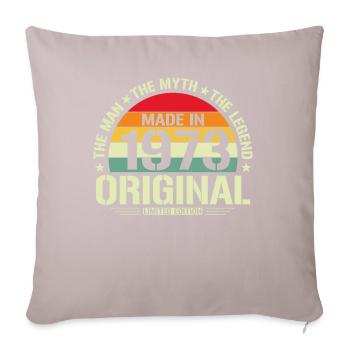 Legendary 1973 - 50 Years - Anniversary Gift - Sofa pillowcase 17,3'' x 17,3'' (45 x 45 cm) - light taupe - Front
