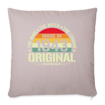 Myth 1943 Birthday - Sofa pillowcase 17,3'' x 17,3'' (45 x 45 cm) - light taupe - Front