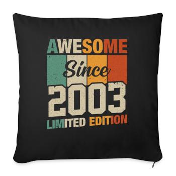 Millésime Anniversaire 20/21 ans - Housse de coussin décorative 45 x 45 cm - noir - Devant