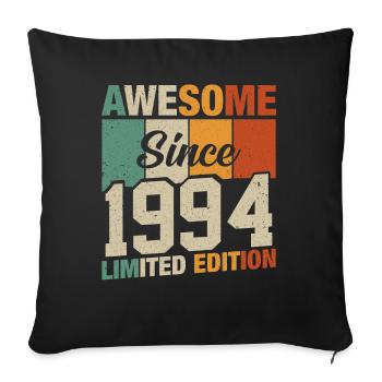 Légendaire 1994 - Anniversaire rétro - Housse de coussin décorative 45 x 45 cm - noir - Devant