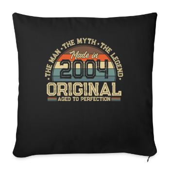Année de naissance légendaire 2004 - Housse de coussin décorative 45 x 45 cm - noir - Devant