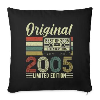 2005 - Birthday Legend - Sofa pillowcase 17,3'' x 17,3'' (45 x 45 cm) - black - Front