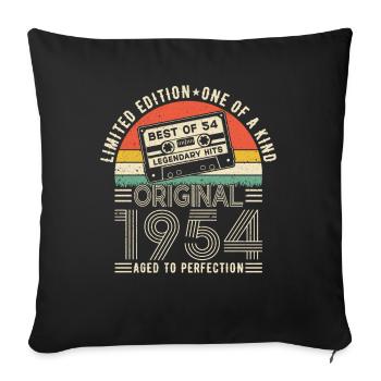 1954 - Vintage Legend - Sofa pillowcase 17,3'' x 17,3'' (45 x 45 cm) - black - Front