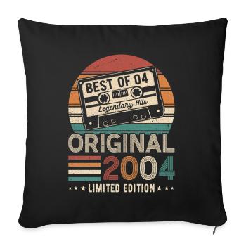 2004 - Birthday Legend - Sofa pillowcase 17,3'' x 17,3'' (45 x 45 cm) - black - Front