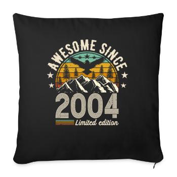 Légendaire 2004 - Chemise d’anniversaire unique - Housse de coussin décorative 45 x 45 cm - noir - Devant