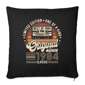 1984 Naissance de l’original - Housse de coussin décorative 45 x 45 cm - noir - Devant