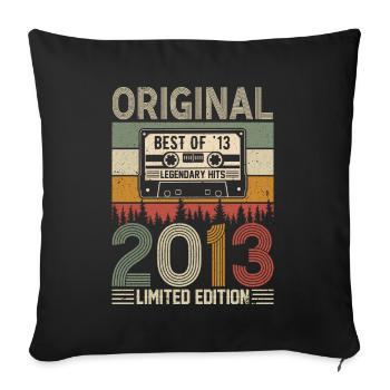 Millésime 2013 - Housse de coussin décorative 45 x 45 cm - noir - Devant