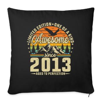 2013 : Millésime d’anniversaire - Housse de coussin décorative 45 x 45 cm - noir - Devant