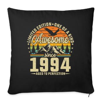1994 - Birthday Legend - Sofa pillowcase 17,3'' x 17,3'' (45 x 45 cm) - black - Front