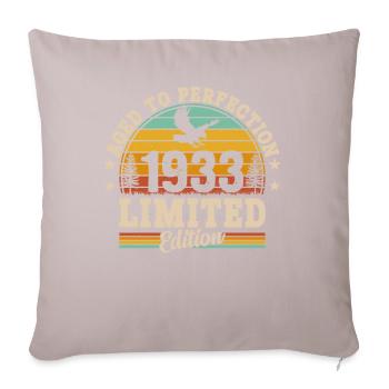 1933 Vintage Birthday - Sofa pillowcase 17,3'' x 17,3'' (45 x 45 cm) - light taupe - Front