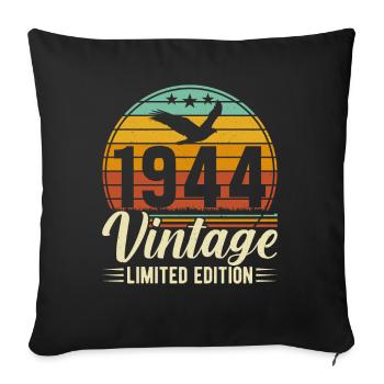 80th birthday 1944 - Sofa pillowcase 17,3'' x 17,3'' (45 x 45 cm) - black - Front
