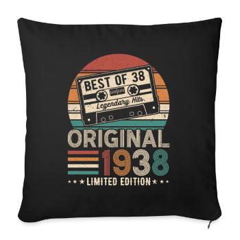 1938 - Une année légendaire - Housse de coussin décorative 45 x 45 cm - noir - Devant
