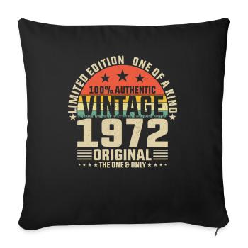 1972 - A legendary year - Sofa pillowcase 17,3'' x 17,3'' (45 x 45 cm) - black - Front