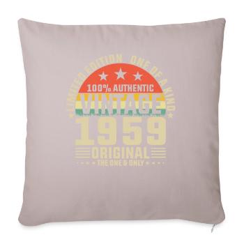 1959 - Vintage Birthday Joy - Sofa pillowcase 17,3'' x 17,3'' (45 x 45 cm) - light taupe - Front