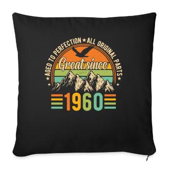 1960 - Un millésime légendaire - Housse de coussin décorative 45 x 45 cm - noir - Devant