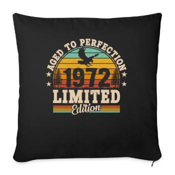1972 - A legendary year - Sofa pillowcase 17,3'' x 17,3'' (45 x 45 cm) - black - Front