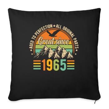 1965 - A legendary year - Sofa pillowcase 17,3'' x 17,3'' (45 x 45 cm) - black - Front