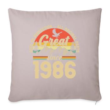 1986 - A legendary year - Sofa pillowcase 17,3'' x 17,3'' (45 x 45 cm) - light taupe - Front