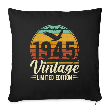 1945 - A timeless masterpiece - Sofa pillowcase 17,3'' x 17,3'' (45 x 45 cm) - black - Front