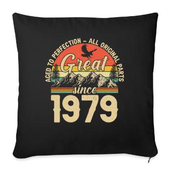 1979 - A legendary year - Sofa pillowcase 17,3'' x 17,3'' (45 x 45 cm) - black - Front