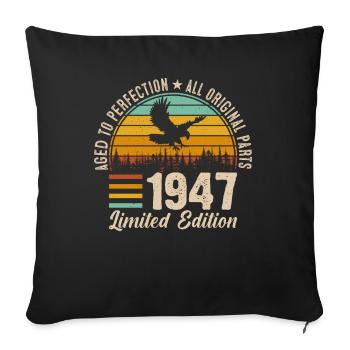1947 - A Vintage Masterpiece - Sofa pillowcase 17,3'' x 17,3'' (45 x 45 cm) - black - Front