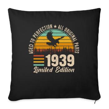 1939 - Une année légendaire - Housse de coussin décorative 45 x 45 cm - noir - Devant