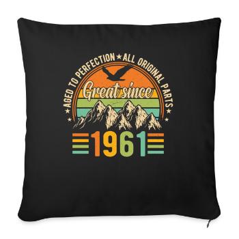 1961 - Une année légendaire - Housse de coussin décorative 45 x 45 cm - noir - Devant