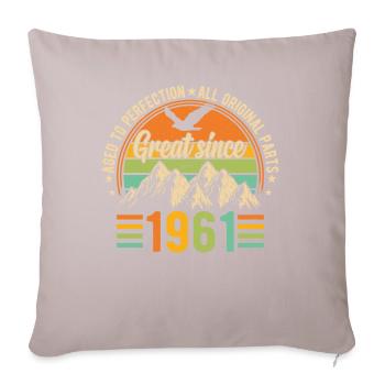 1961 - A legendary year - Sofa pillowcase 17,3'' x 17,3'' (45 x 45 cm) - light taupe - Front