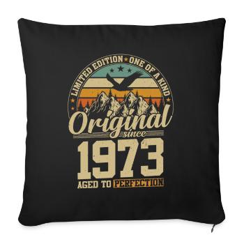 Legendary 1973: Vintage 50th Birthday - Sofa pillowcase 17,3'' x 17,3'' (45 x 45 cm) - black - Front