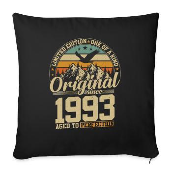 Vintage 1993 - Timeless Elegance - Sofa pillowcase 17,3'' x 17,3'' (45 x 45 cm) - black - Front