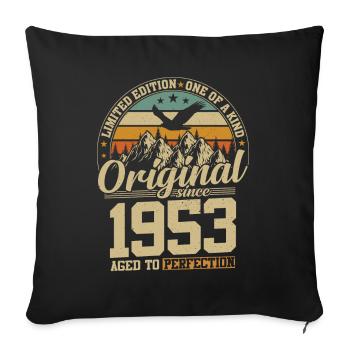 70th Birthday - Vintage 1953 Retro Style - Sofa pillowcase 17,3'' x 17,3'' (45 x 45 cm) - black - Front