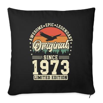 Legendary Jubilee 1973 - Sofa pillowcase 17,3'' x 17,3'' (45 x 45 cm) - black - Front
