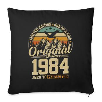 40e anniversaire légendaire 1984 - Housse de coussin décorative 45 x 45 cm - noir - Devant