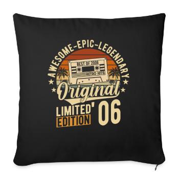 Legendary 2006 - Sofa pillowcase 17,3'' x 17,3'' (45 x 45 cm) - black - Front