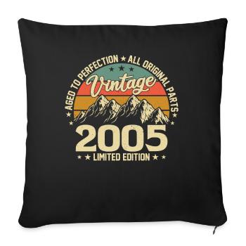 Légendaire 2005 : un 18e anniversaire millésimé - Housse de coussin décorative 45 x 45 cm - noir - Devant