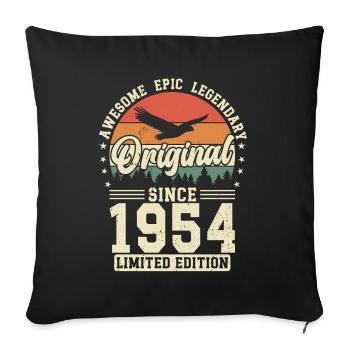 1954: Legendary 70th birthday - Sofa pillowcase 17,3'' x 17,3'' (45 x 45 cm) - black - Front