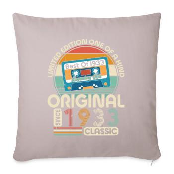Vintage 1933 Birthday - Sofa pillowcase 17,3'' x 17,3'' (45 x 45 cm) - light taupe - Front