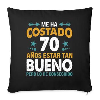 70th Birthday Vintage Legendary - Sofa pillowcase 17,3'' x 17,3'' (45 x 45 cm) - black - Front